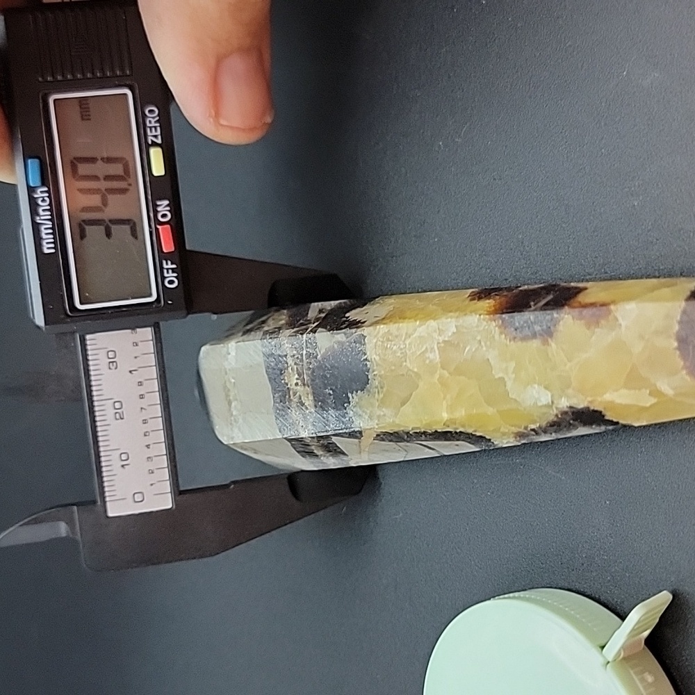 Elegant Septarian Stone Natural Crystal Obelisk Tower with Stand UV Gemstone - Picture 11 of 13
